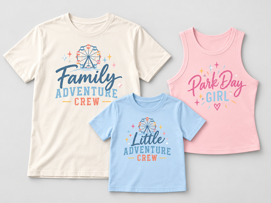 15 Amusement Park T-Shirt Ideas for Families & Groups (Funny, Matching & Custom Designs)