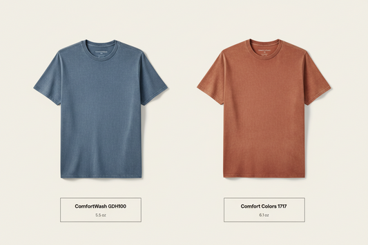 Comfort Wash vs Comfort Colors: What's the Difference for Custom Printing?