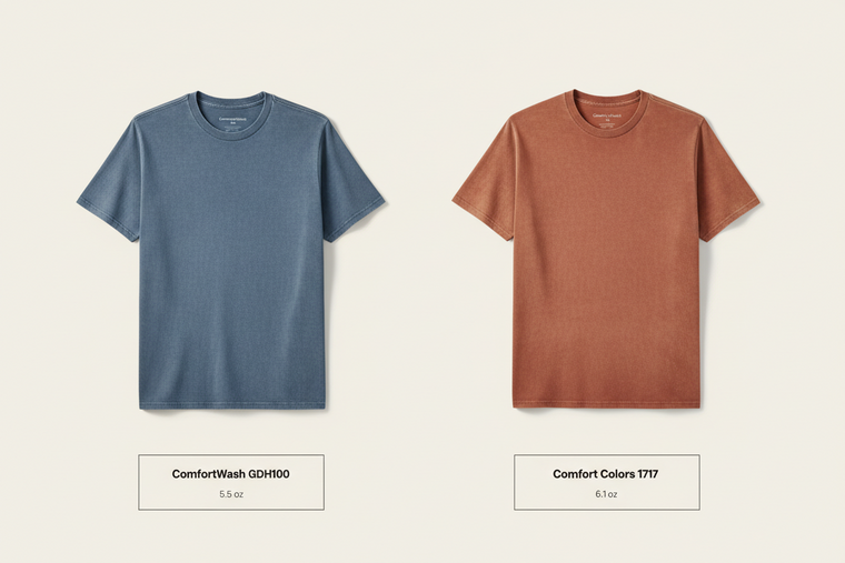 Comfort Wash vs Comfort Colors: What's the Difference for Custom Printing?