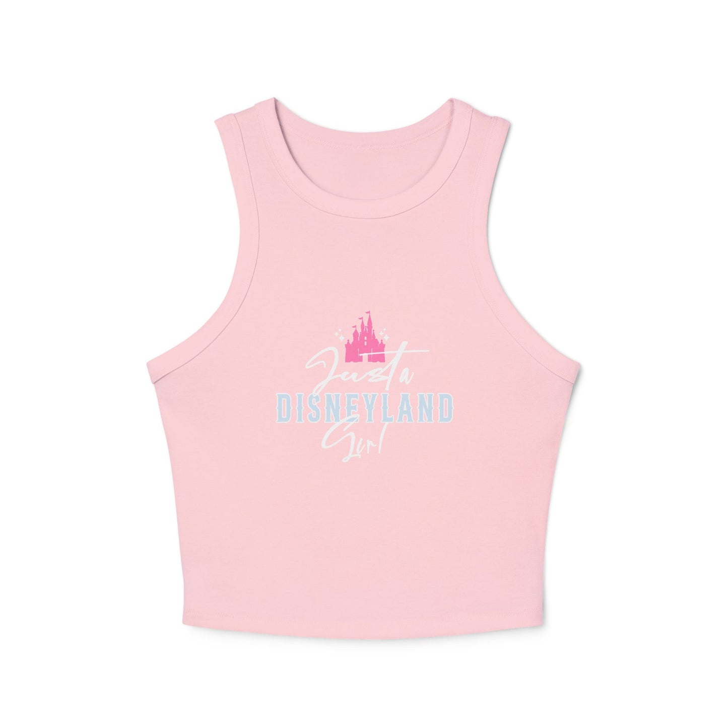 Disneyland Castle Crop Tank Top — Women's Micro Rib Racer Tank