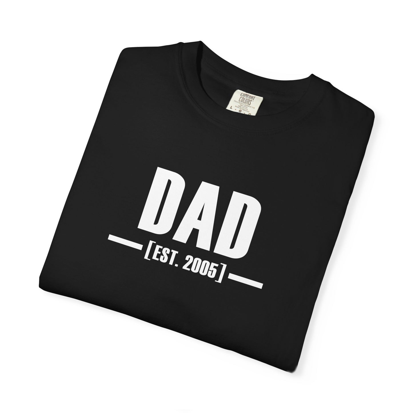 Custom Established Date Dad Shirt – White Font