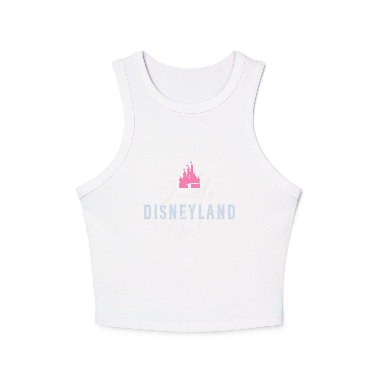 Disneyland Castle Crop Tank Top — Women's Micro Rib Racer Tank