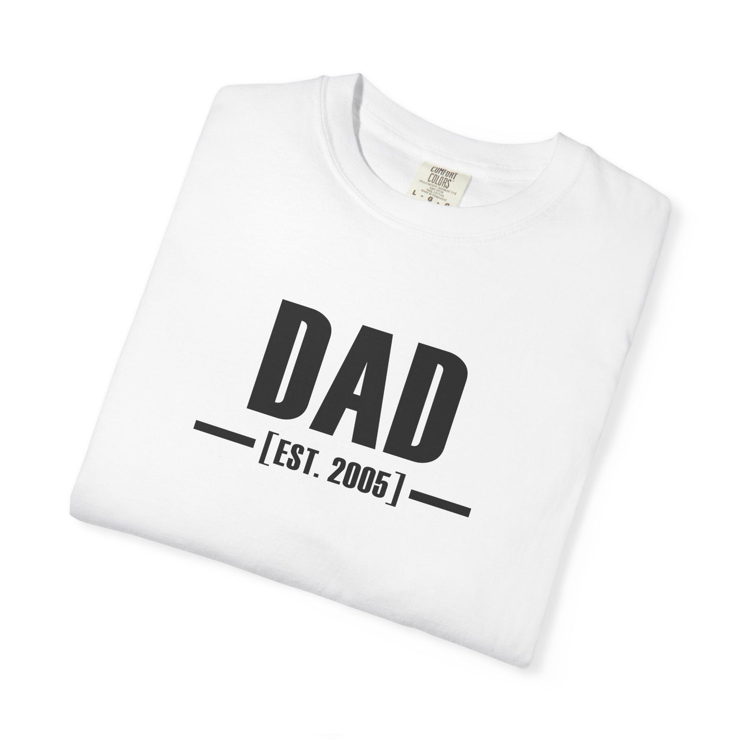 Custom Established Date Dad Shirt - Black Font