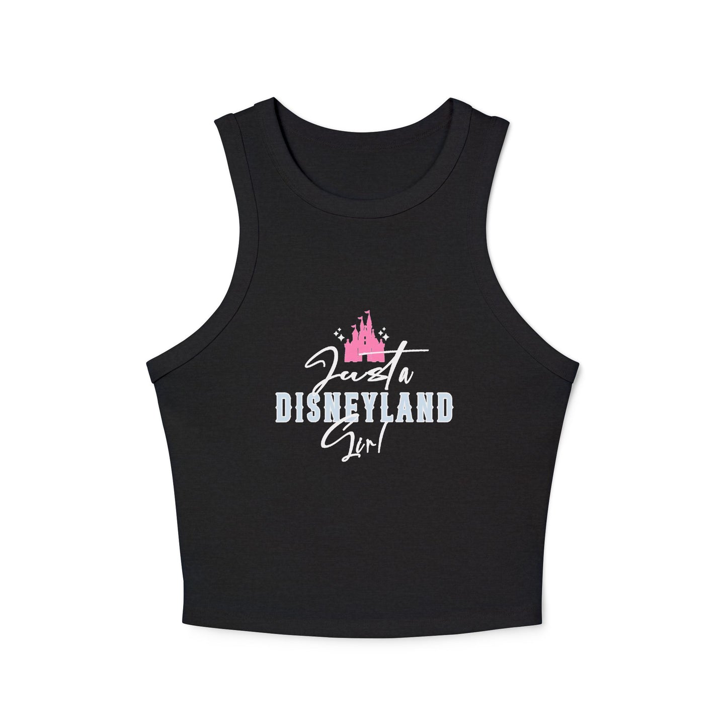Disneyland Castle Crop Tank Top — Women's Micro Rib Racer Tank