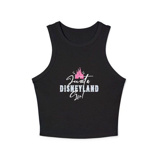 Disneyland Castle Crop Tank Top — Women's Micro Rib Racer Tank