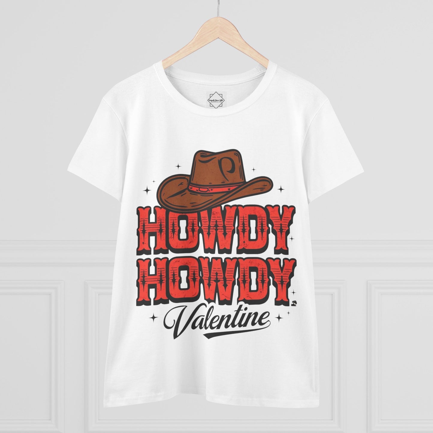 Women's Tee - Custom Cute Cowboy Theme Valentine's Day Brides Maid Gift Personal Birthday Gift Tee