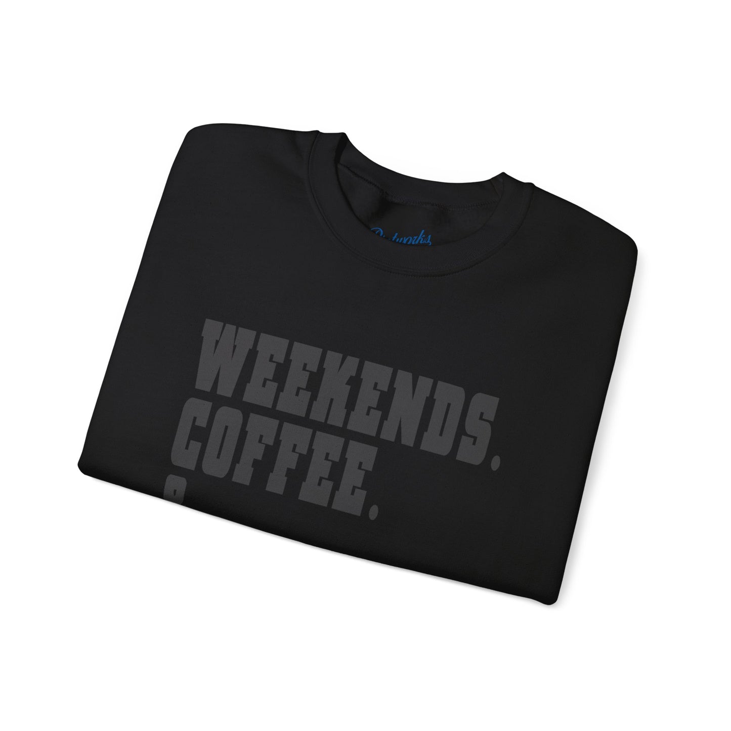 Crewneck Sweatshirt — “Weekends, Coffee & Baseball.” Vintage Sports Crewneck