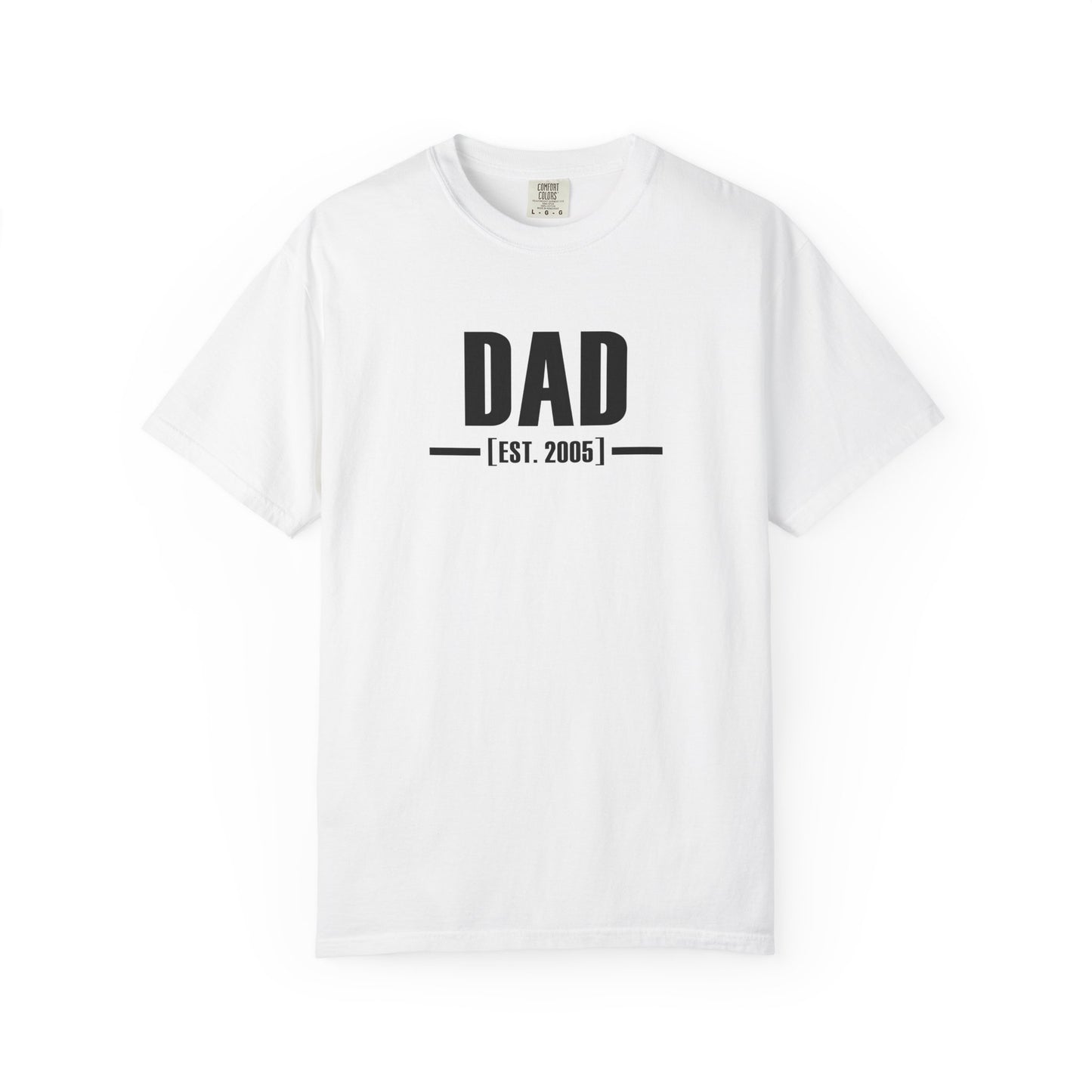 Custom Established Date Dad Shirt - Black Font
