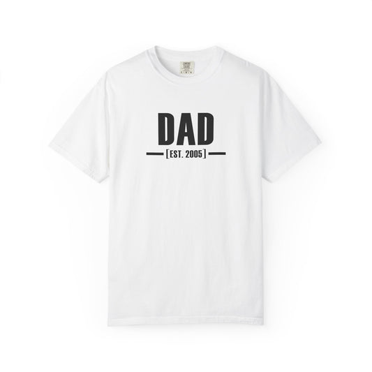 Custom Established Date Dad Shirt - Black Font