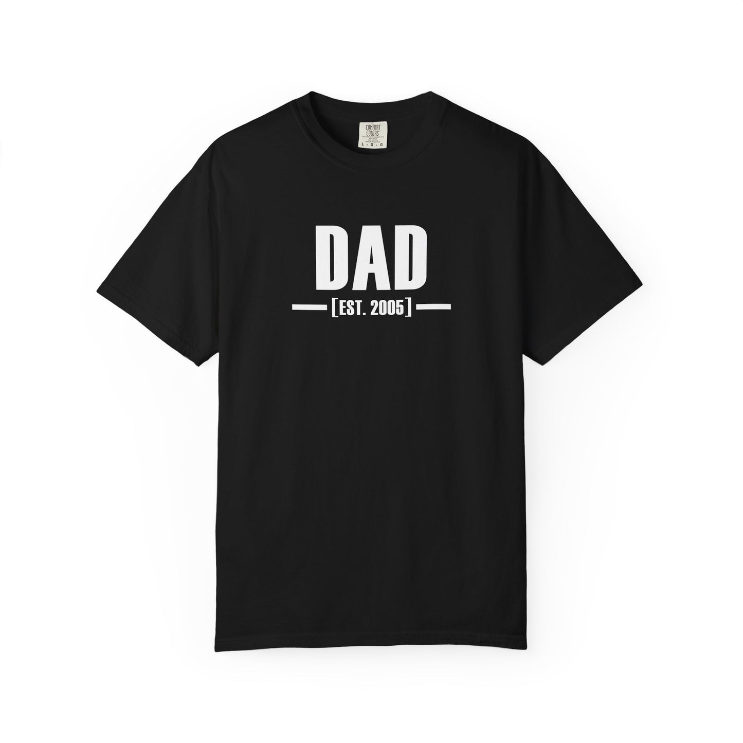 Custom Established Date Dad Shirt – White Font