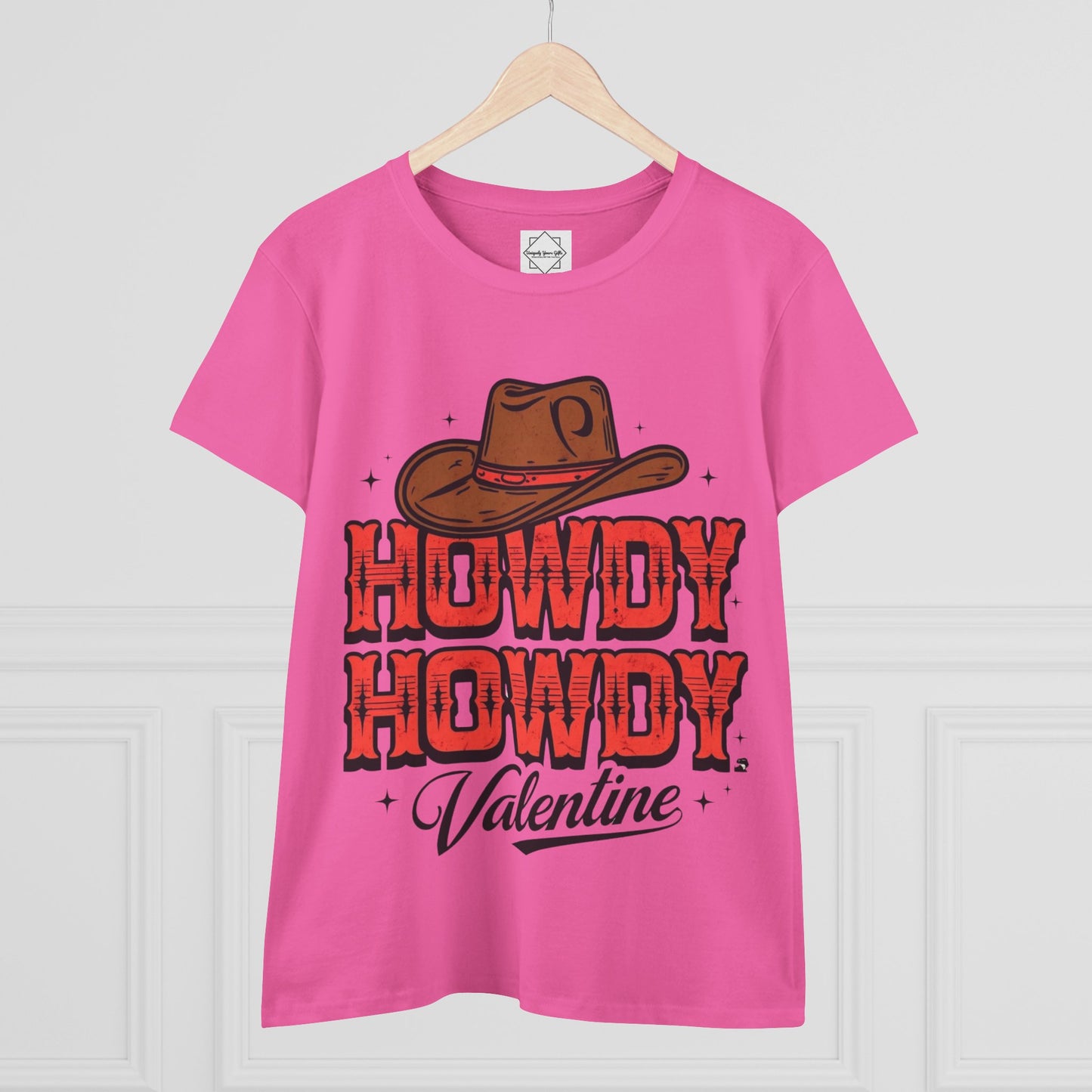 Women's Tee - Custom Cute Cowboy Theme Valentine's Day Brides Maid Gift Personal Birthday Gift Tee