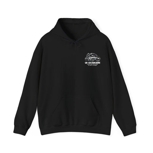 Car Detailing Hoodie — GN CustomShine Logo & QR Code Promotional Sweatshirt