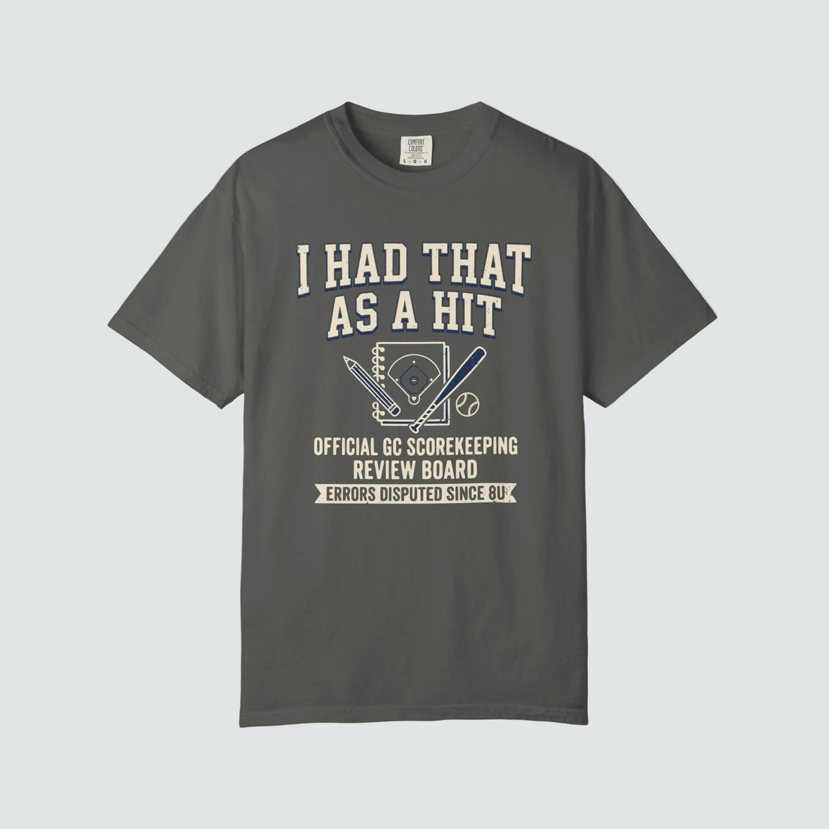 Had That As A Hit travel baseball parent shirt in Pepper Comfort Colors 1717.