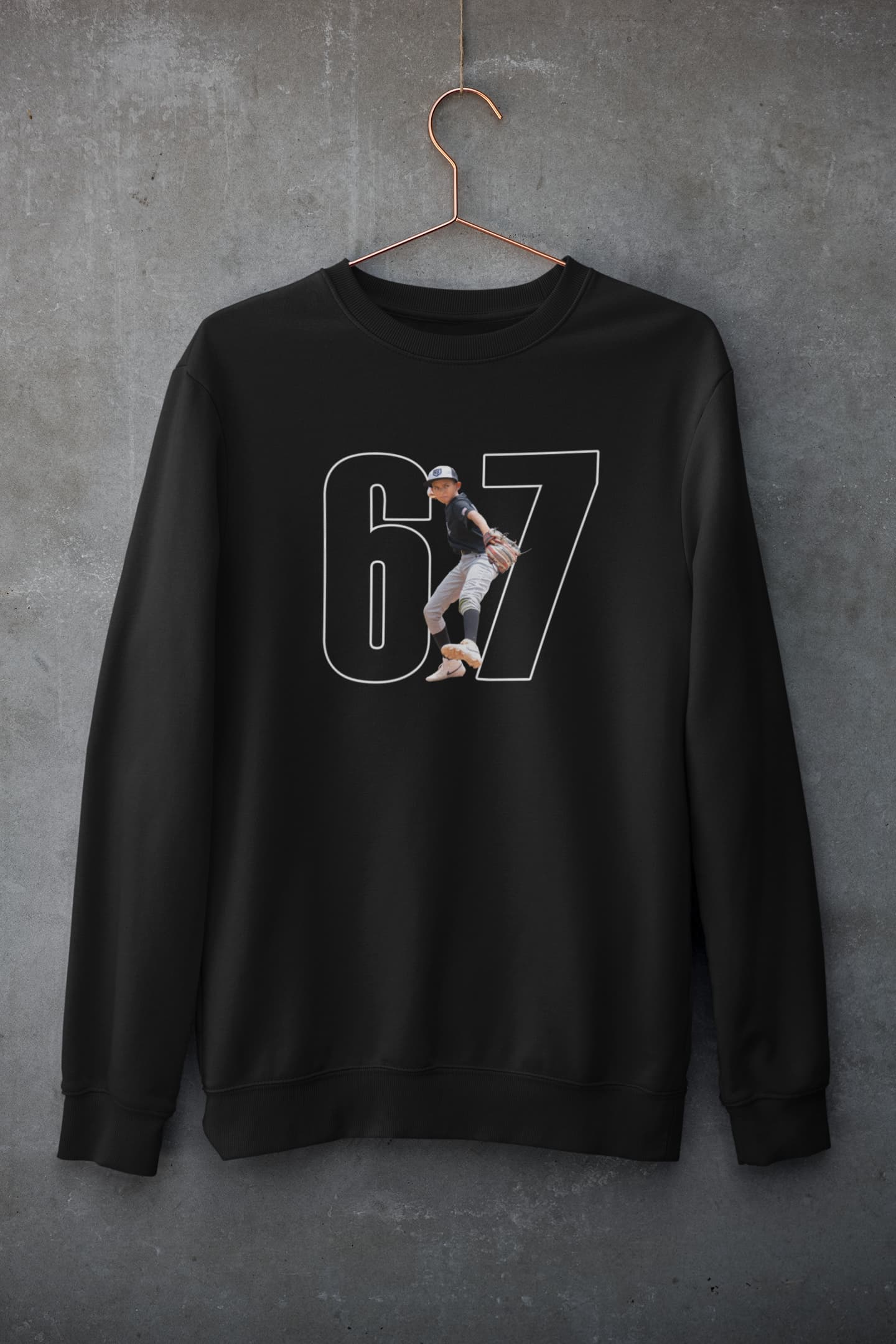 Baseball Mom Custom Player Photo Shirt or Crewneck | Varsity Style